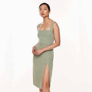 Babaton 90s slit dress (green) new with tags